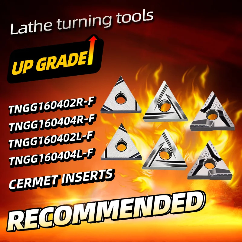 High Quality CNC Lathe Turning Tools Inserts Cermet Tool TNGG160402R F 2G TNGMG160408R VF For Metal Steel Finishing Machining
High Quality CNC Lathe Turning Tools Inserts Cermet Tool TNGG160402R F 2G TNGMG160408R VF For Metal Steel Finishing Machining