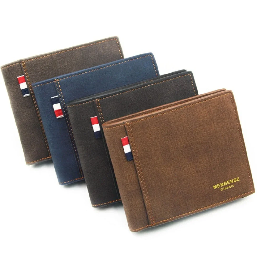 

2024 Fashion Rfid Men Wallets Mens Wallet with Coin Bag Zipper Small Mini Wallet Purses New Design Dollar Wallet Slim Money Bag