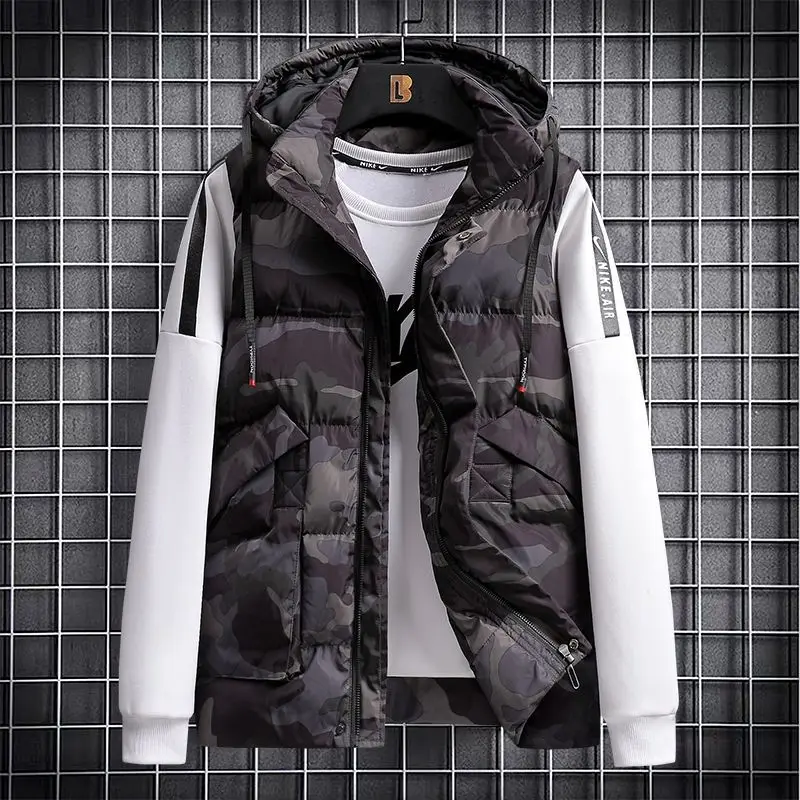 Autumn Winter Men's Vest Warm Fashion Sleeveless Vests Men Jacket Fashion Hooded Casual Vest Detachable hat Waistcoat Z136
Autumn Winter Men's Vest Warm Fashion Sleeveless Vests Men Jacket Fashion Hooded Casual Vest Detachable hat Waistcoat Z136
