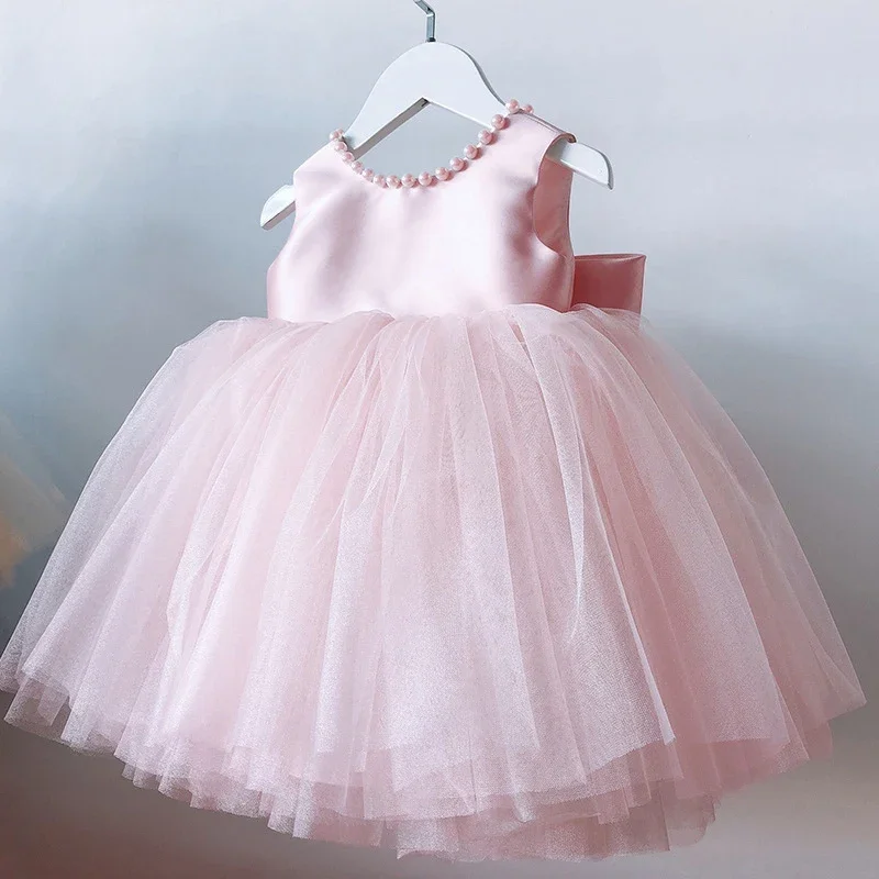 

ICJAEHAO Dress For Girls Baby Clothing Baptism Gown 1 Years Birthday Party Wedding Beading Dresses Formal Tutu Princess Clothes