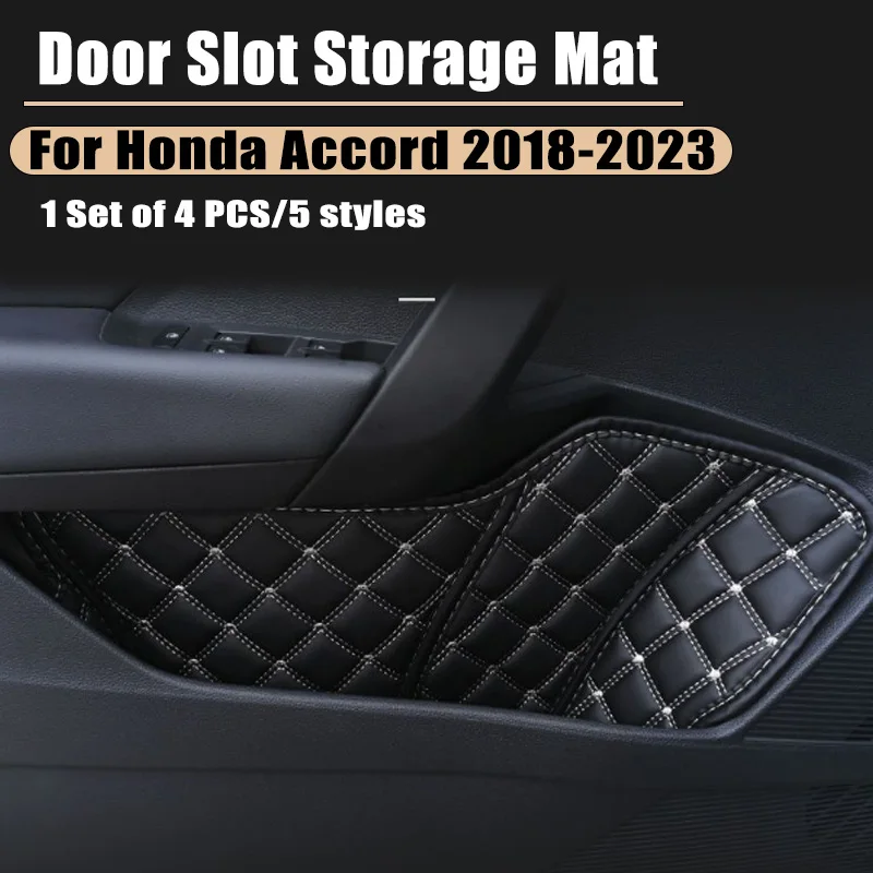 

Дверной коврик для хранения, полное покрытие для Honda Accord 10 2018-2023, кожаный Слот, защита для хранения, анти-ковер, автомобильные аксессуары