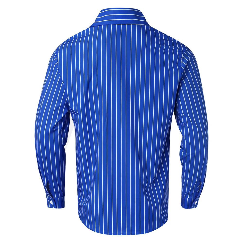 Striped Lapel Band Collar Button Down Mens Shirt Trendy Mens Long Sleeve Striped Shirt Fashionable Band Collar Tops
Striped Lapel Band Collar Button Down Mens Shirt Trendy Mens Long Sleeve Striped Shirt Fashionable Band Collar Tops