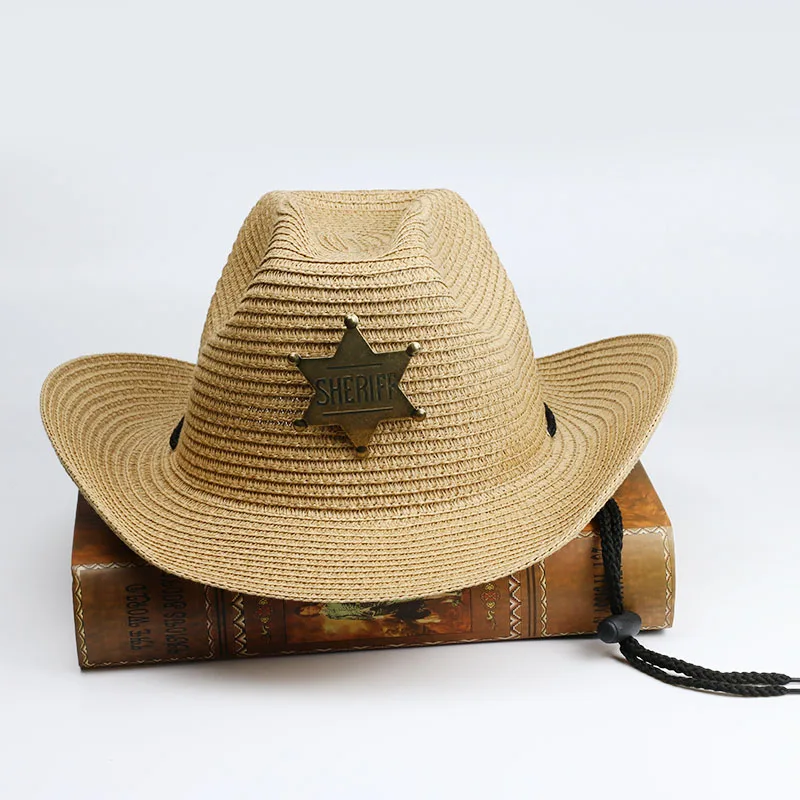 Retro Vintage Women Men Straw Six Star Sheriff's Badge Matador Wide Brim Beach Cowboy Cowgirl Western Sun Hat
Retro Vintage Women Men Straw Six Star Sheriff's Badge Matador Wide Brim Beach Cowboy Cowgirl Western Sun Hat