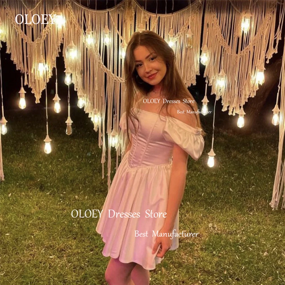 OLOEY Sexy White Off the Shoulder Short Prom Party Dresses For Wedding Cocktail Satin Lady Mini Night Event Formal Gowns
OLOEY Sexy White Off the Shoulder Short Prom Party Dresses For Wedding Cocktail Satin Lady Mini Night Event Formal Gowns