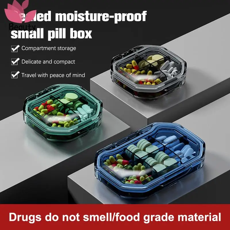 

Travel Pill Organizer Moisture Proof Pills Box for Pocket Purse Daily Pill Case Portable Medicine Vitamin Holder Container