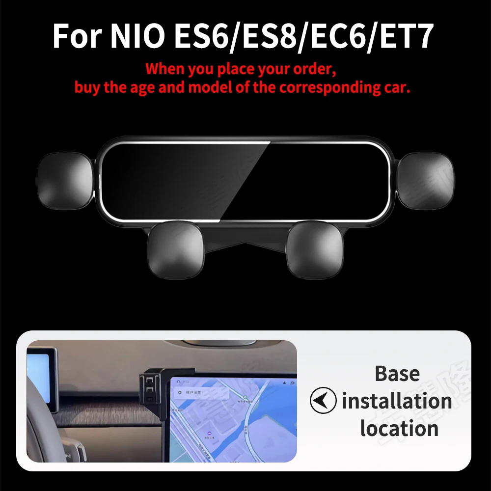 

Mini Car Phone Holder For NIO ES6 ES8 EC6 ET7 Gravity Navigation Bracket GPS Stand Air Outlet Clip Rotatable Support Accessories