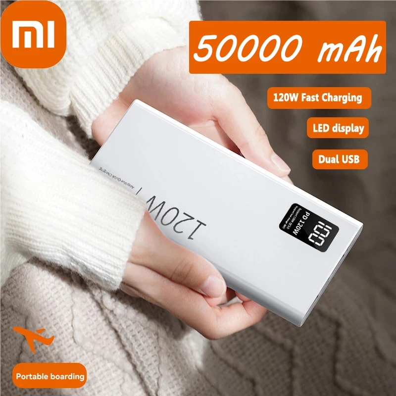 Внешний аккумулятор Xiaomi мощностью 120 Вт, мощностью 50000 мАч, сверхбыстрой зарядкой, портативный внешний аккумулятор для iPhone, Huawei, Samsung, внешняя батарея
Внешний аккумулятор Xiaomi мощностью 120 Вт, мощностью 50000 мАч, сверхбыстрой зарядкой, портативный внешний аккумулятор для iPhone, Huawei, Samsung, внешняя батарея