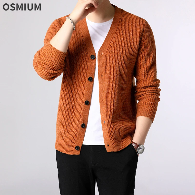 Autumn Winter Men Knitted Cardigan Korean Long Sleeve Slim Fit Button Up Sweater Orange Knitwear Boys Knit Top Plus Size Xxxl
Autumn Winter Men Knitted Cardigan Korean Long Sleeve Slim Fit Button Up Sweater Orange Knitwear Boys Knit Top Plus Size Xxxl