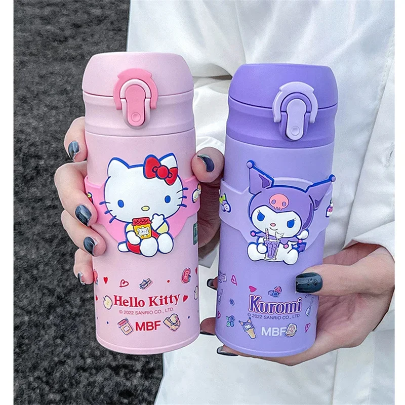 

350Ml Sanrio Thermos Cup Cinnamoroll Kuromi Hello Kitty Student Portable 316 Stainles Steel Good Look Water Bottle Cute Cup Gift