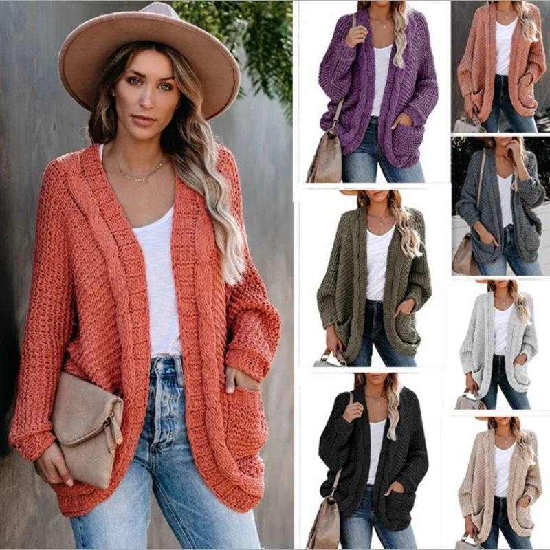 2023 Autumn Winter Thick Thread Twist Cardigan Casual Twisted String Batwing Sleeve Sweater Coat Sweater
2023 Autumn Winter Thick Thread Twist Cardigan Casual Twisted String Batwing Sleeve Sweater Coat Sweater
