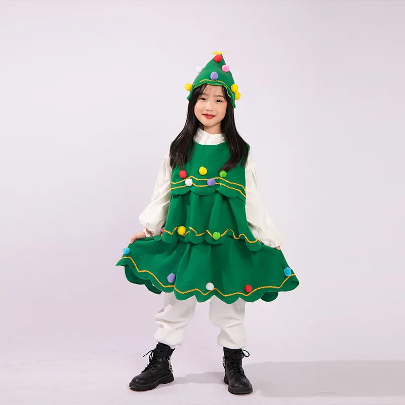 

Christmas Tree Clothing Christmas Clothing Children's Christmas Clothing Girls' Baby Theme Elements Performance Clothing