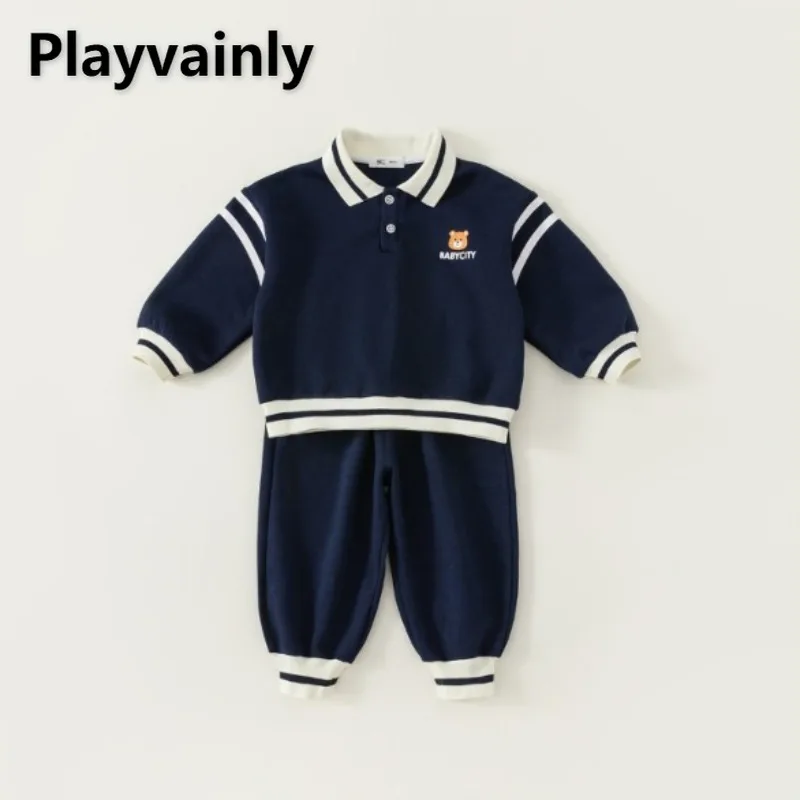 New Autumn Boys' Casual Suit Cartoon Lapel Long Sleeve Pullover Sweatshirts+Elastic Waist Pants Children's Sportswear E83038
New Autumn Boys' Casual Suit Cartoon Lapel Long Sleeve Pullover Sweatshirts+Elastic Waist Pants Children's Sportswear E83038