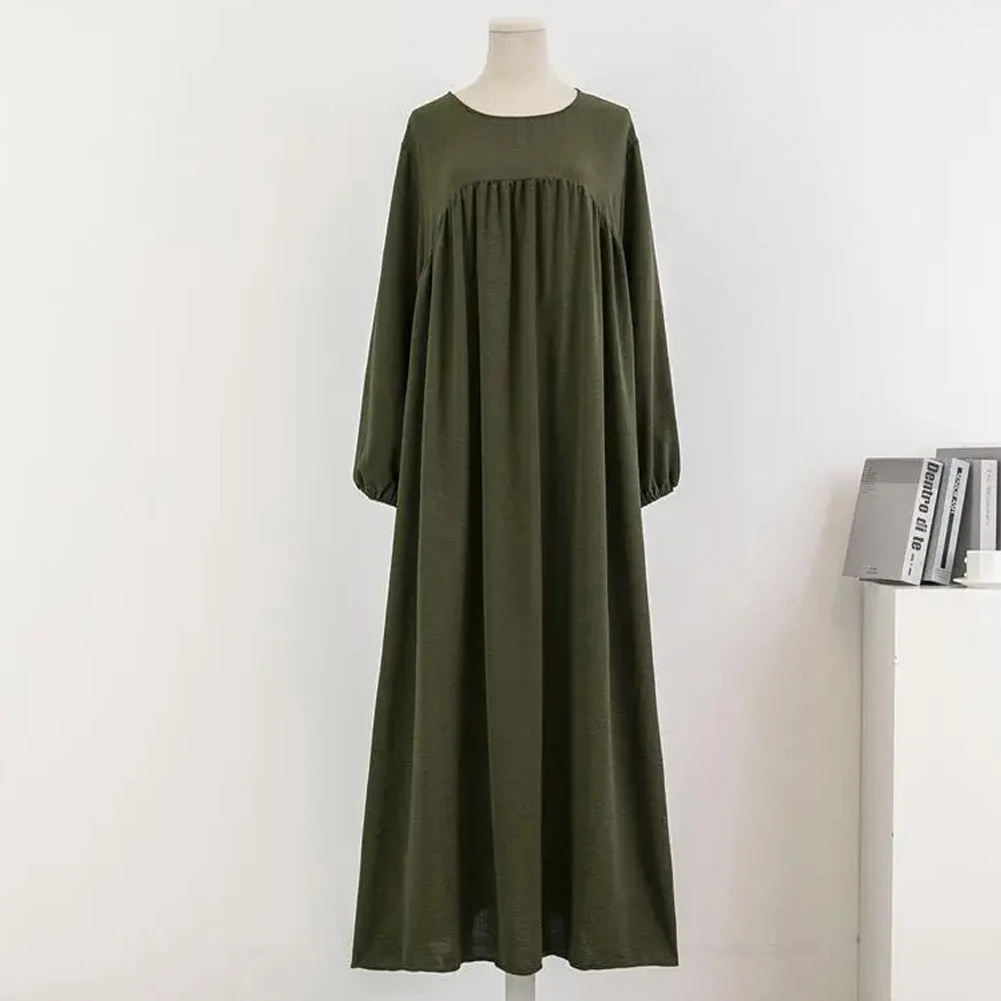 Spring Summer Muslim Dress Women Loose Maxi Dresses Fashion Female Full Sleeve Casual Solid Pockets Robe Long Dresses Vestidoes
Spring Summer Muslim Dress Women Loose Maxi Dresses Fashion Female Full Sleeve Casual Solid Pockets Robe Long Dresses Vestidoes