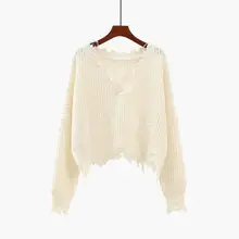 Women Cable Knitted Sweaters Pullovers Winter Tops Ripped Sweater Frayed Trim Sweater Black White V Neck Sweaters Tassel
Women Cable Knitted Sweaters Pullovers Winter Tops Ripped Sweater Frayed Trim Sweater Black White V Neck Sweaters Tassel