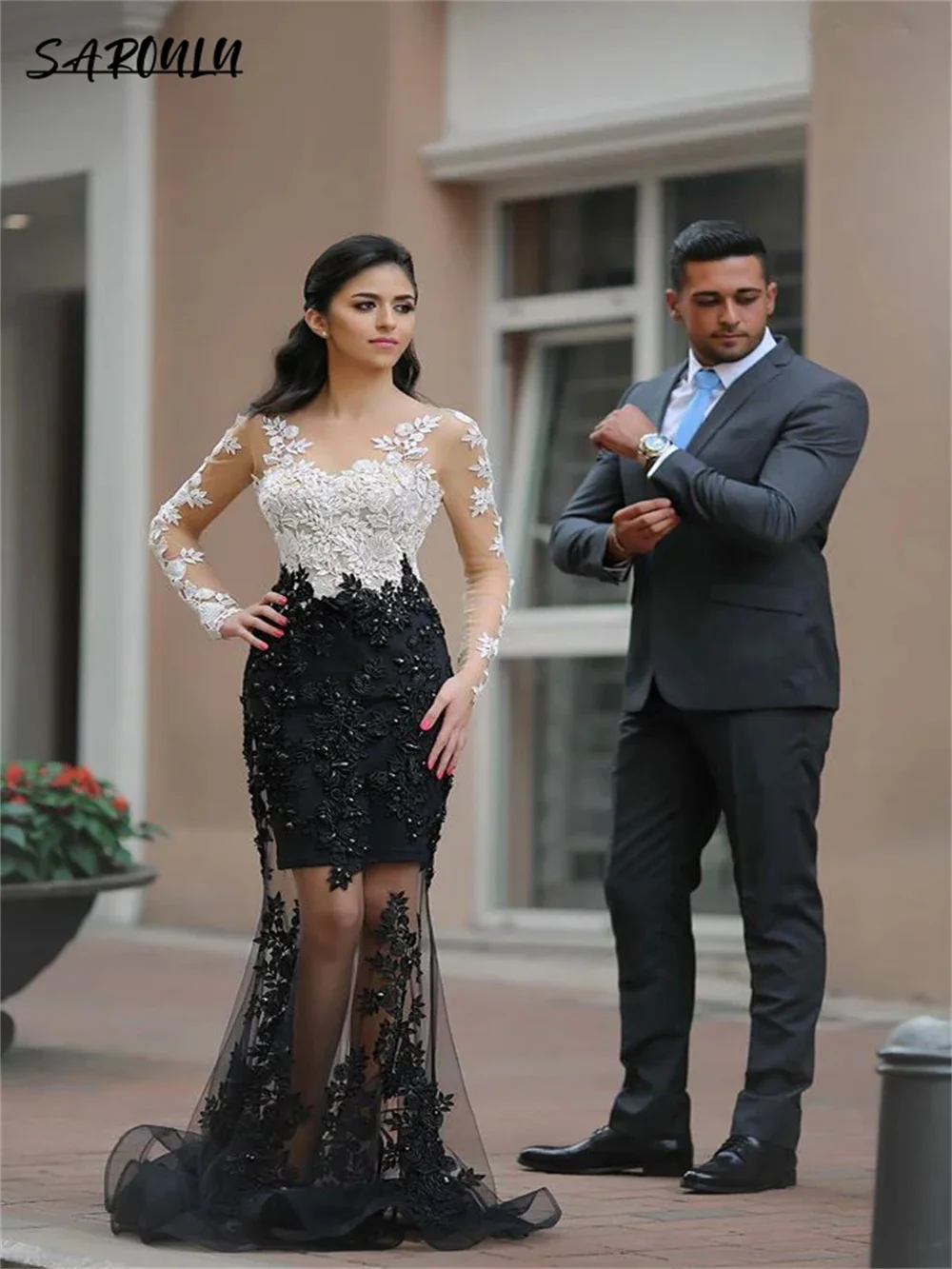 Elegant Deep V-neck Lace Evening Dress Modern Mermaid Cocktail Party Gown Beach Vestidos De Novia
Elegant Deep V-neck Lace Evening Dress Modern Mermaid Cocktail Party Gown Beach Vestidos De Novia