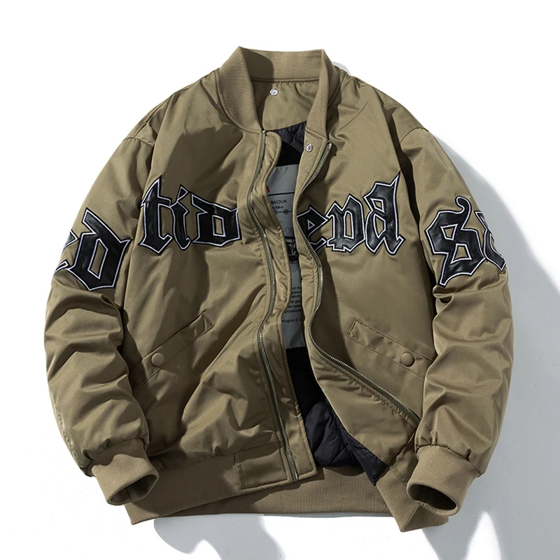 Men Women Letter Baseball Jacket Winter Vintage Bomber Jacket Fashion Hip Hop American Coat Hooded Parkas Couple High Street
Men Women Letter Baseball Jacket Winter Vintage Bomber Jacket Fashion Hip Hop American Coat Hooded Parkas Couple High Street