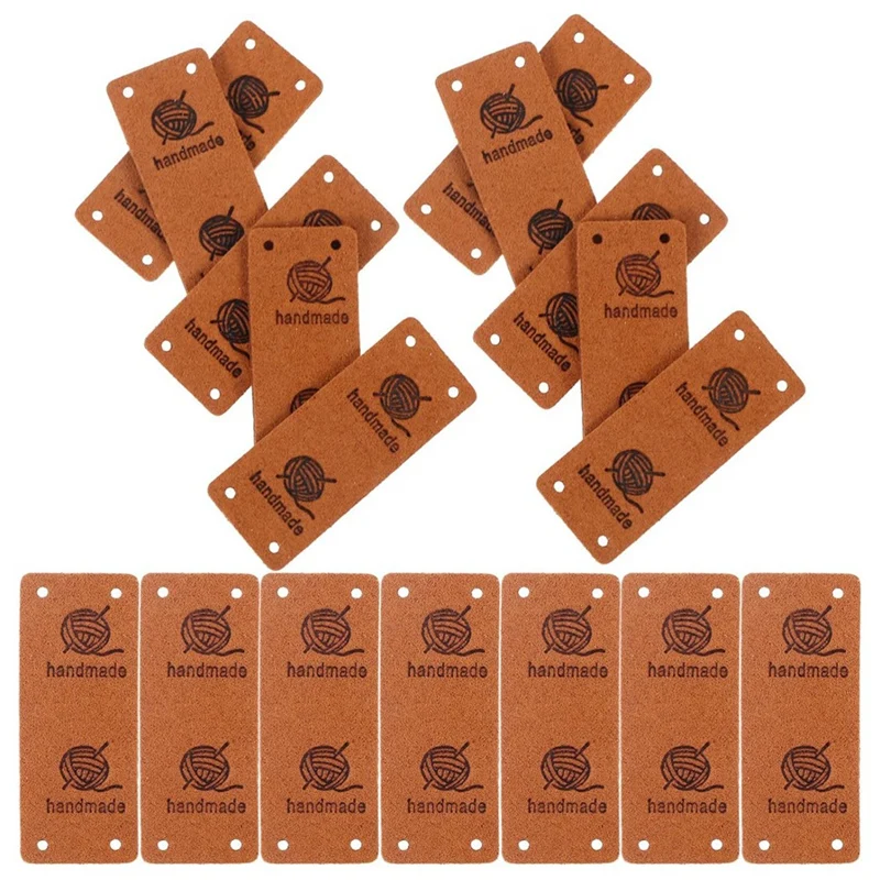 50Pcs Faux Leather Label Handmade Tag Label Folding Handmade Tags Button With Holes Embossed Tag Embellishment Knit Durable
50Pcs Faux Leather Label Handmade Tag Label Folding Handmade Tags Button With Holes Embossed Tag Embellishment Knit Durable