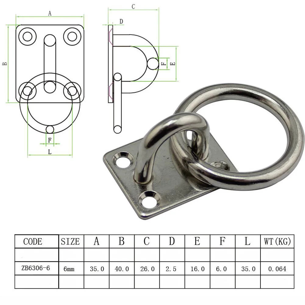 Brand New Eye Plate Marine Square Stable Stainless Steel Universal With Ring 1 Pcs Yacht 6mm Accessories Cabin
Brand New Eye Plate Marine Square Stable Stainless Steel Universal With Ring 1 Pcs Yacht 6mm Accessories Cabin