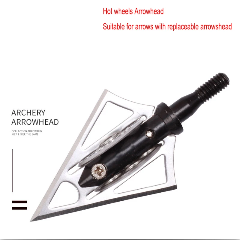 3PCS HotWheels Archery Blade Hunting Arrowhead 100Grain Stainless Steel Broadhead Screw Arrow Point Tip For Bow/ Hunting
3PCS HotWheels Archery Blade Hunting Arrowhead 100Grain Stainless Steel Broadhead Screw Arrow Point Tip For Bow/ Hunting