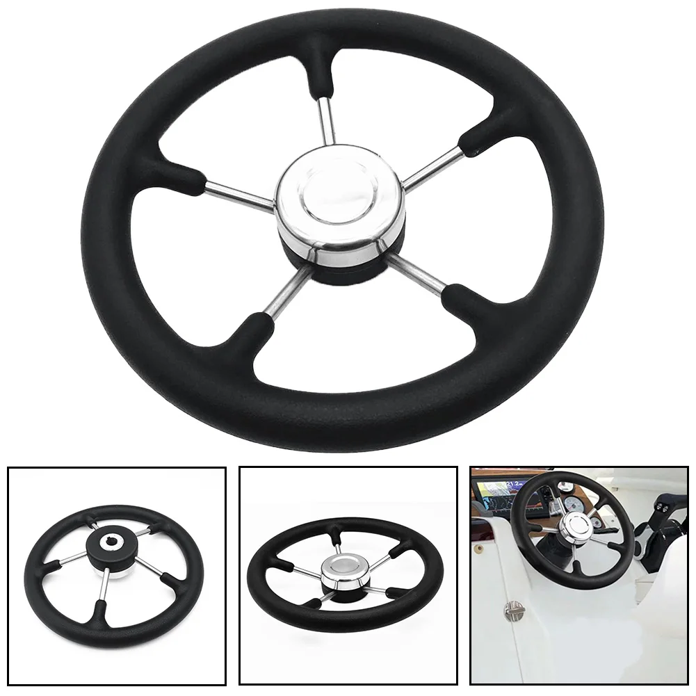 Boat Steering Wheel Marine 5 Spoke Destroyer Stainless Steel Rudder With Black Foam Grip And Knob Kayaking Boat Accessories
Boat Steering Wheel Marine 5 Spoke Destroyer Stainless Steel Rudder With Black Foam Grip And Knob Kayaking Boat Accessories