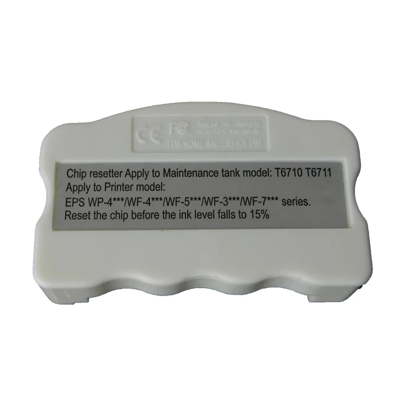 T6710 T6711 Maintenance Tank Chip Resetter For Epson WP-4010 WP-4015 WP-4525 WP-4530 WP-4540 WF-5110 7110 Wast Tank Chip Restore
T6710 T6711 Maintenance Tank Chip Resetter For Epson WP-4010 WP-4015 WP-4525 WP-4530 WP-4540 WF-5110 7110 Wast Tank Chip Restore