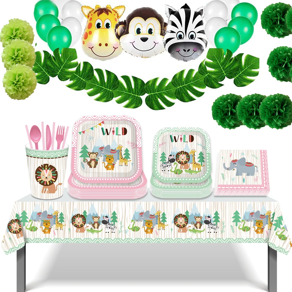 Forest Animal Theme Disposable Tableware Paper Plates Balloons Baby Shower Birthday Animal Party Favors Holiday Decor Supplies
Forest Animal Theme Disposable Tableware Paper Plates Balloons Baby Shower Birthday Animal Party Favors Holiday Decor Supplies