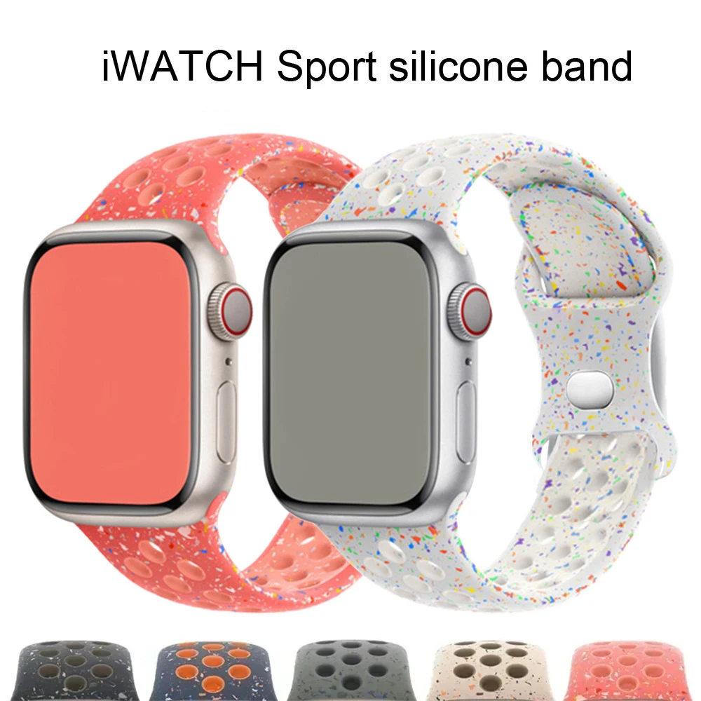 Color Flakes Sport Band For Apple Watch Ulta 2 Strap 49mm 45mm 44mm 42mm 41mm 40mm 38mm Belt Bracelet iWatch Series 9 8 7 6 5 SE
Color Flakes Sport Band For Apple Watch Ulta 2 Strap 49mm 45mm 44mm 42mm 41mm 40mm 38mm Belt Bracelet iWatch Series 9 8 7 6 5 SE