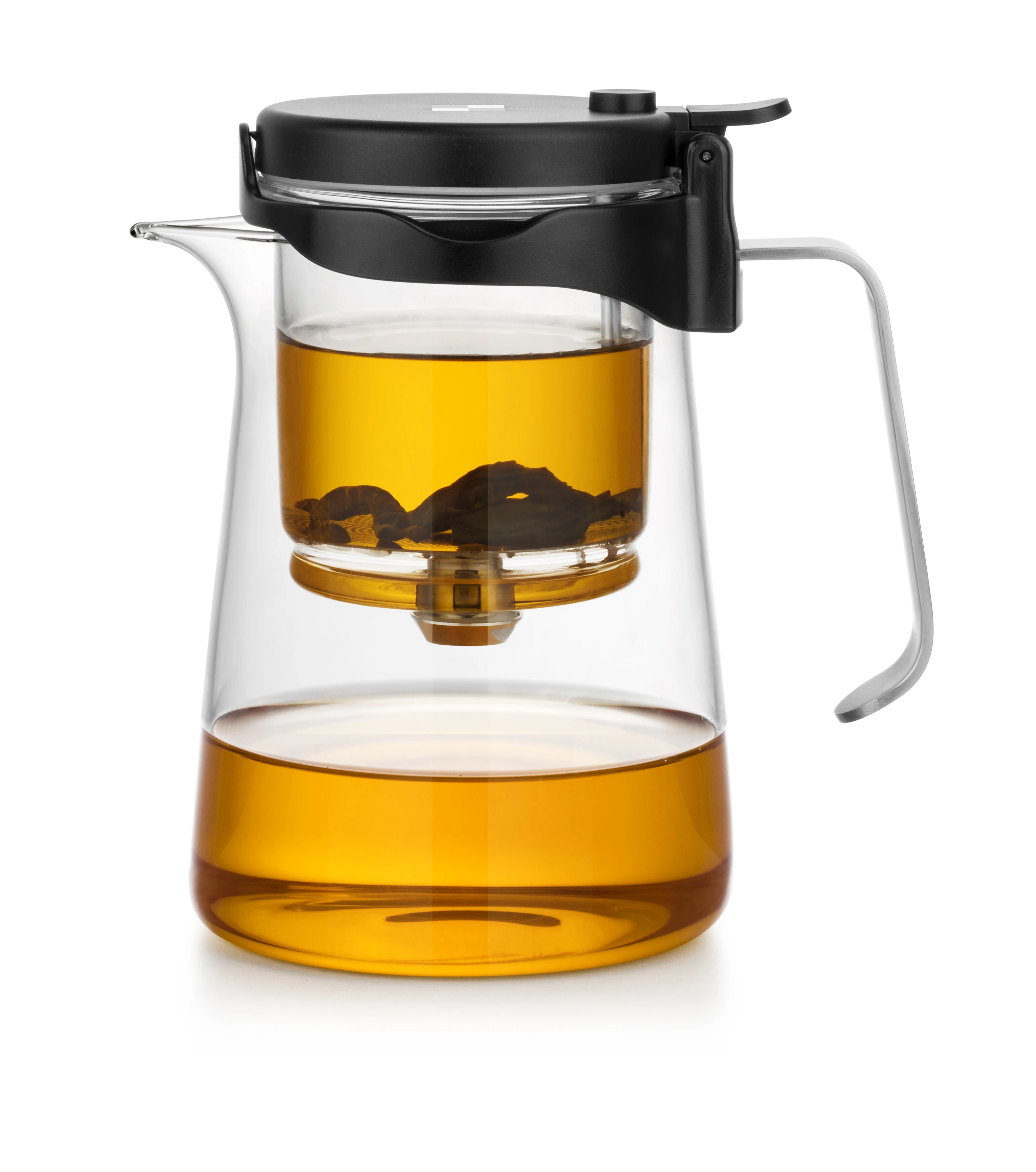 Чайник Bonston из боросиликатного стекла, прозрачный чайник со стеклянным фильтром для приготовления кофе