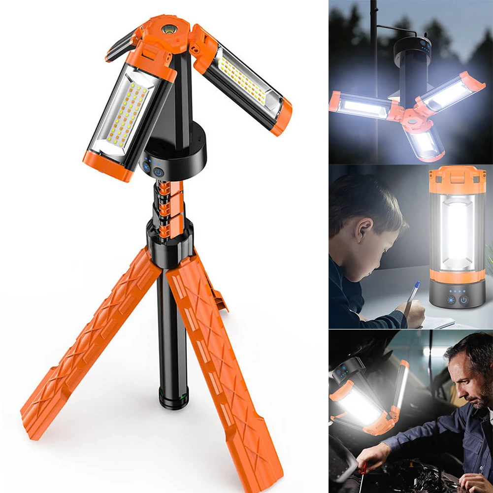 Outdoor Camp Lantern with Tripod Stand 4 Modes LED Work Light Hanging Hook Power Bank Portable Flashlight for Outdoor Picnic BBQ
Outdoor Camp Lantern with Tripod Stand 4 Modes LED Work Light Hanging Hook Power Bank Portable Flashlight for Outdoor Picnic BBQ