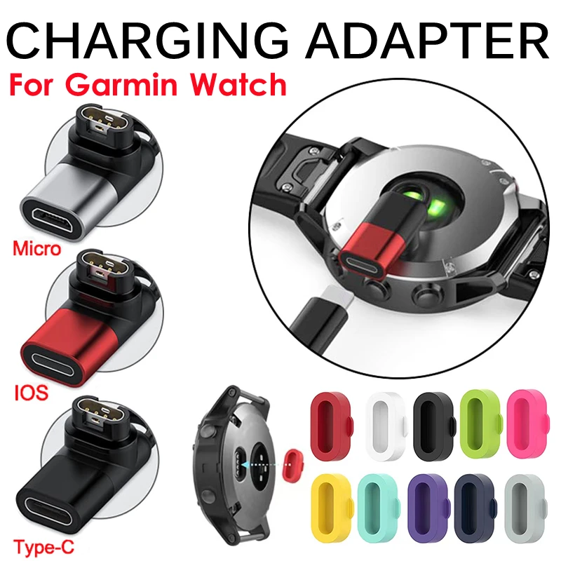 Charger Converter for Garmin Fenix7 6 6S 5 7x 5s Vivoactive 4 3 Venu 2 Charger Port Plug Type C Micro IOS Charging Cable Adapter
Charger Converter for Garmin Fenix7 6 6S 5 7x 5s Vivoactive 4 3 Venu 2 Charger Port Plug Type C Micro IOS Charging Cable Adapter