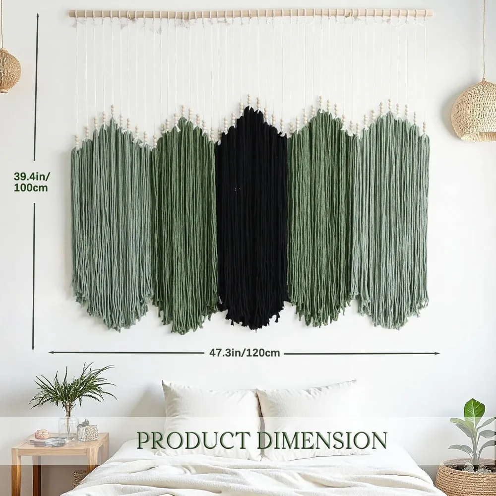 Large Handmade Cotton Macrame Tapestry 3 Saba7bde1b9c54ac0a5846b779c2b3255M