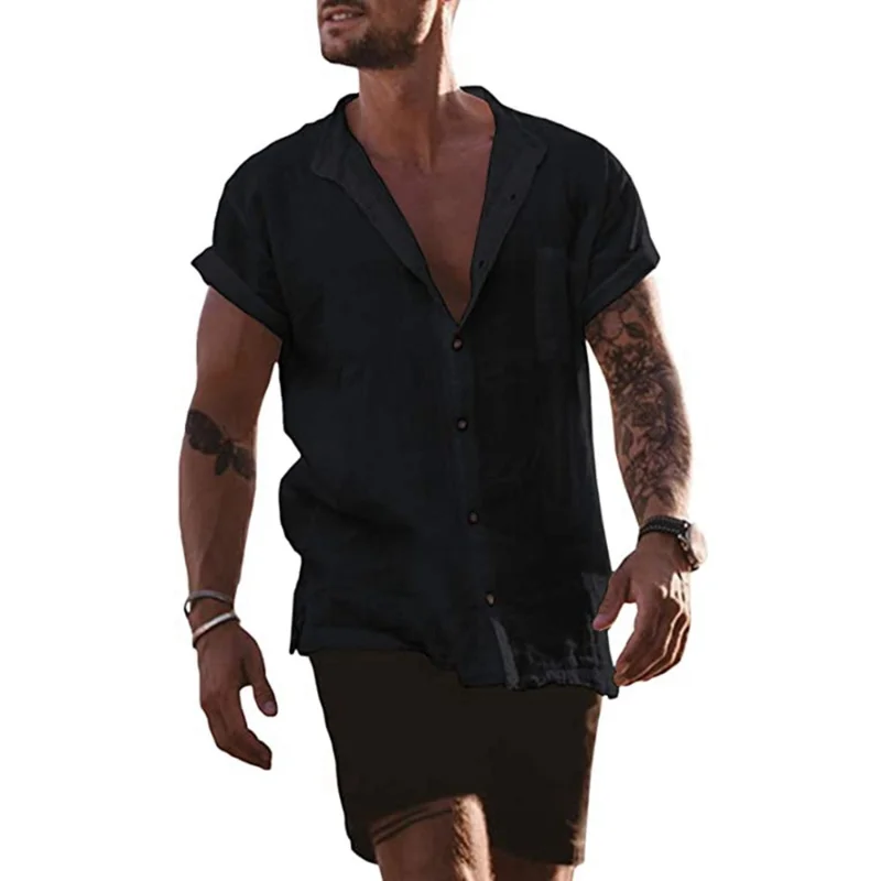 Men Cotton Linen Blouse Tops Summer Turn Down Collar Half Sleeve Button Pullover Loose Blouse Shirts Free Shipping
Men Cotton Linen Blouse Tops Summer Turn Down Collar Half Sleeve Button Pullover Loose Blouse Shirts Free Shipping