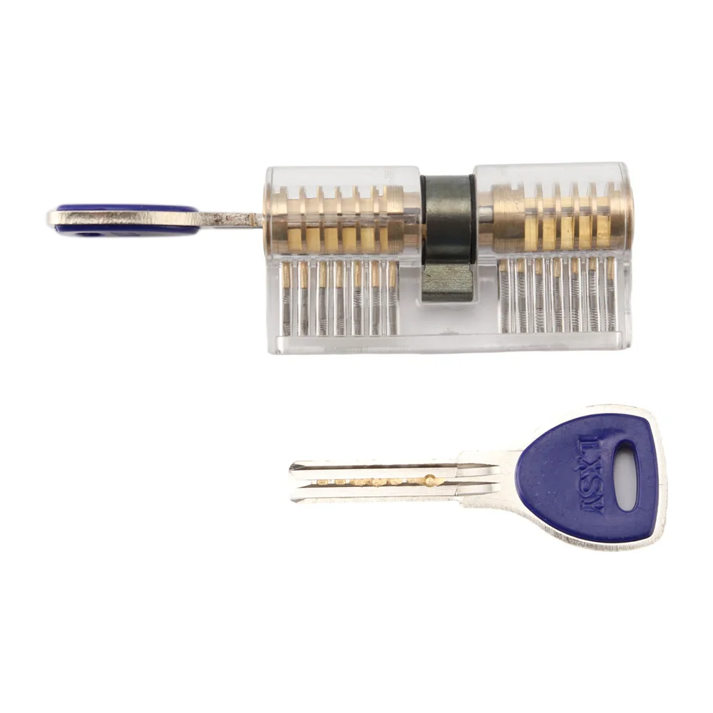 

LG006 Transparent Lock Pick Visible Training Skill Cutaway Inside Copper Padlock Tool for Locksmith Supplier Hardware Practice