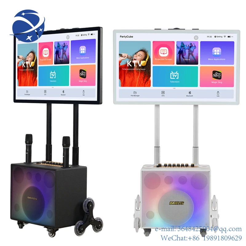 YYHC Trolley Machine Bluetooth Portable Hifi Speaker with Wireless Microphones 32 inch touch screen for Home Singing Party
YYHC Trolley Machine Bluetooth Portable Hifi Speaker with Wireless Microphones 32 inch touch screen for Home Singing Party