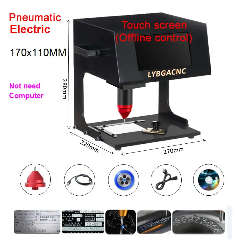 Desktop Portable Metal Signage Nameplate Marking Machine Touch Screen Electric Pneumatic Lettering Machine 170x110mm For Metal
Desktop Portable Metal Signage Nameplate Marking Machine Touch Screen Electric Pneumatic Lettering Machine 170x110mm For Metal