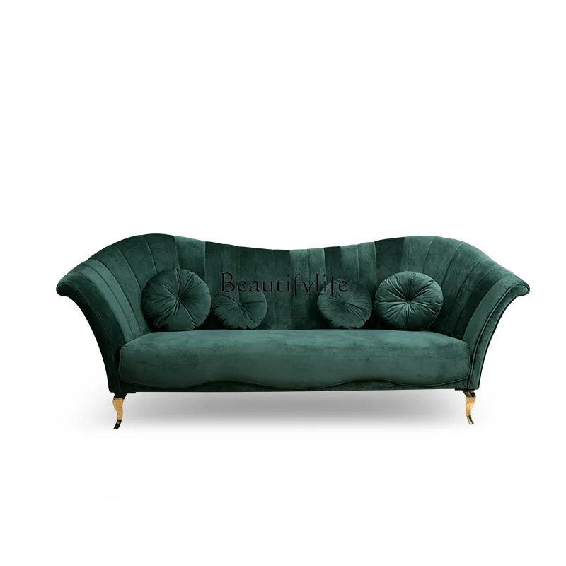 Dark Green Velvet Fabric Light Luxury Post-Modern Living Room Simple Sofa for Three People
Dark Green Velvet Fabric Light Luxury Post-Modern Living Room Simple Sofa for Three People