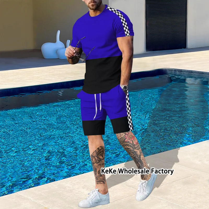 Man Sport Suit Solid Color Fashion Running T-Shirts Shorts Two-Piece Sets Sportswear Stitching Color Jogger Clothing Tracksuit
Man Sport Suit Solid Color Fashion Running T-Shirts Shorts Two-Piece Sets Sportswear Stitching Color Jogger Clothing Tracksuit