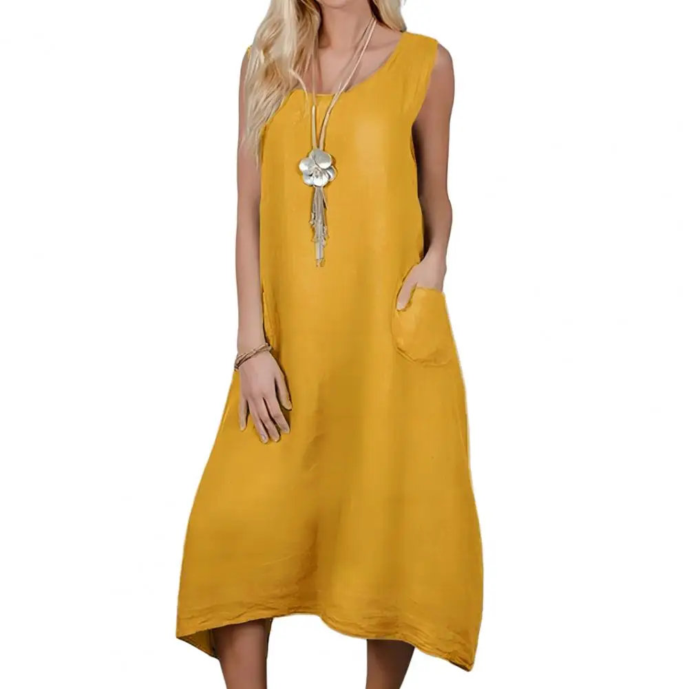 Solid Color Dress Summer Beachwear Long Dress with Irregular Hem Double Big Pockets for Women Irregular Hem Beach Dress
Solid Color Dress Summer Beachwear Long Dress with Irregular Hem Double Big Pockets for Women Irregular Hem Beach Dress