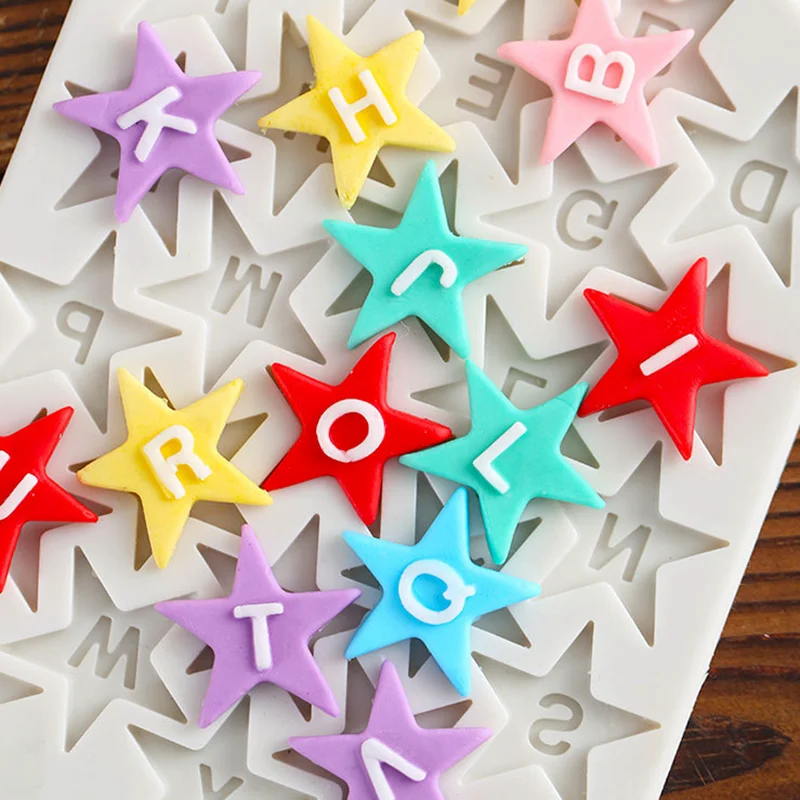 Star Letter Silicone Mold Kitchen Resin Baking Tool DIY Cake Pastry Fondant Moulds Chocolate Dessert Lace Decoration Supplies
Star Letter Silicone Mold Kitchen Resin Baking Tool DIY Cake Pastry Fondant Moulds Chocolate Dessert Lace Decoration Supplies