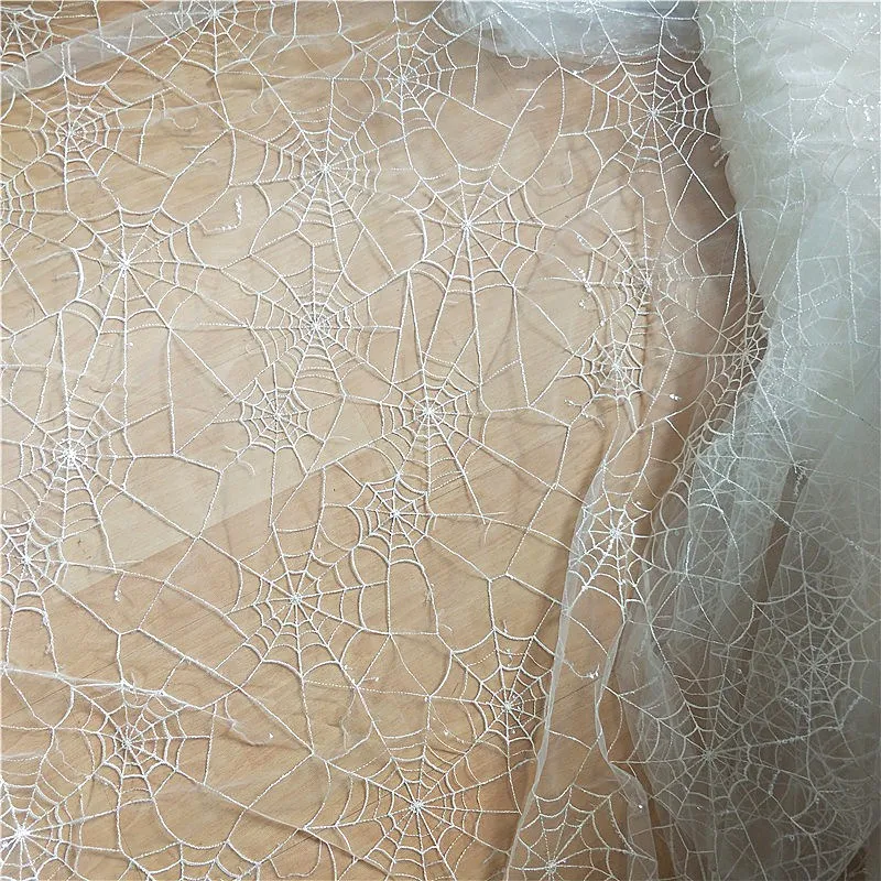 Creative Spider Web Sequins Lace Fabric Embroidery Wedding Dress Children's Clothing DIY Accessories
Creative Spider Web Sequins Lace Fabric Embroidery Wedding Dress Children's Clothing DIY Accessories
