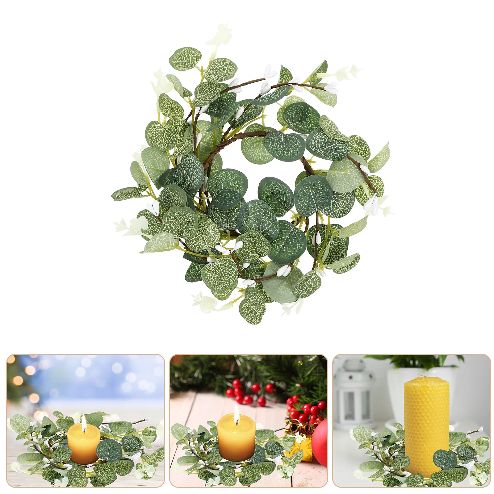 Decorative Candle Wreaths Nordic Simulation Eucalyptus Candle Ring Household Candle Rings Festival Wreath Easter Accessory
Decorative Candle Wreaths Nordic Simulation Eucalyptus Candle Ring Household Candle Rings Festival Wreath Easter Accessory