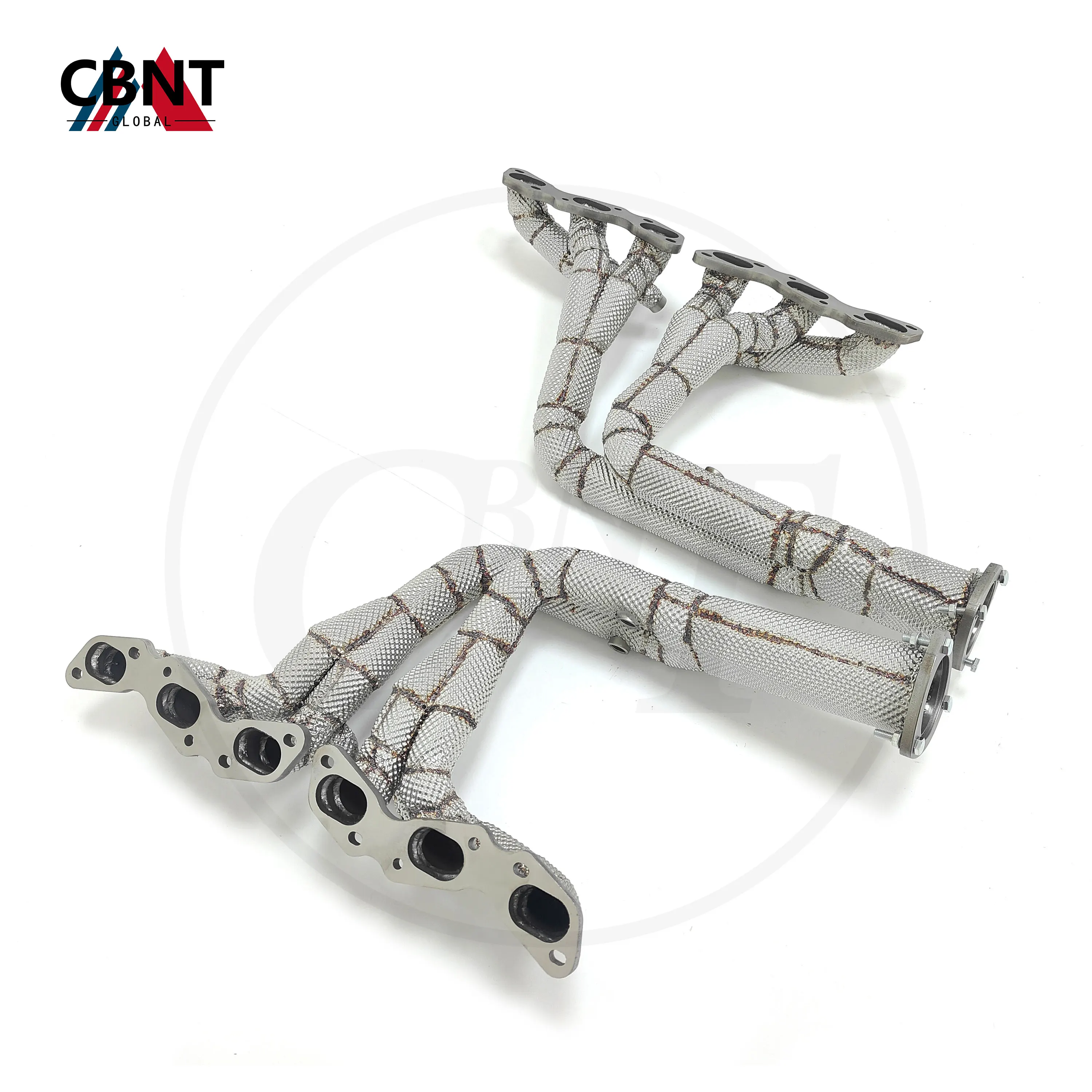 

CBNT Exhaust Manifold Header for Aston Martin DB9 Rapide 6.0L V12 High Quality 304 Stainless Steel Exhaust Pipe with Heat Shield