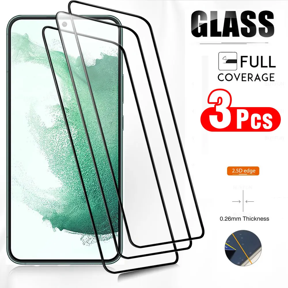 3 Pcs Tempered Glass Screen Protector For Samsung S22 Plus Full Cover Film For Galaxy S22 Plus S22Plus S22+ 5G Protective Glass
3 Pcs Tempered Glass Screen Protector For Samsung S22 Plus Full Cover Film For Galaxy S22 Plus S22Plus S22+ 5G Protective Glass