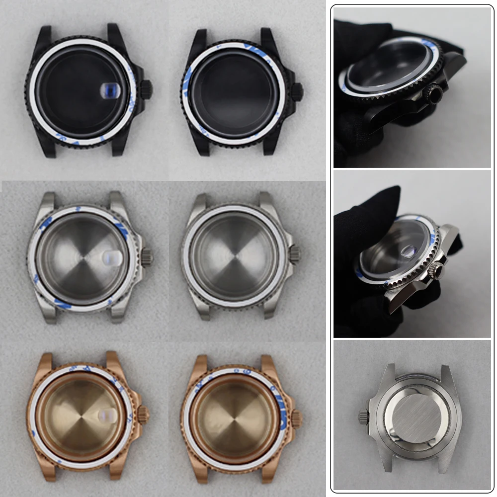 

New 41mm Stainless Steel Waterproof Vintage Watch Case Men Watch DIY Case Shell S Crown Fits for NH35 NH36 4R35A 4R36A Movement