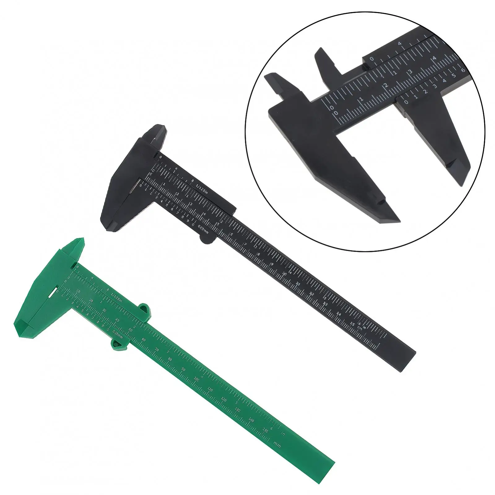 

1pcs 0-80mm 0-150mm Double Rule Scale Plastic Vernier Caliper Measuring Students Mini Tool Ruler Vernier Calipers