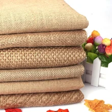50X150cm Natural Burlap Cloth Mesh Linen Textile Fabric for Bags Placemats Tablecloth Background Decor DIY Accessories
