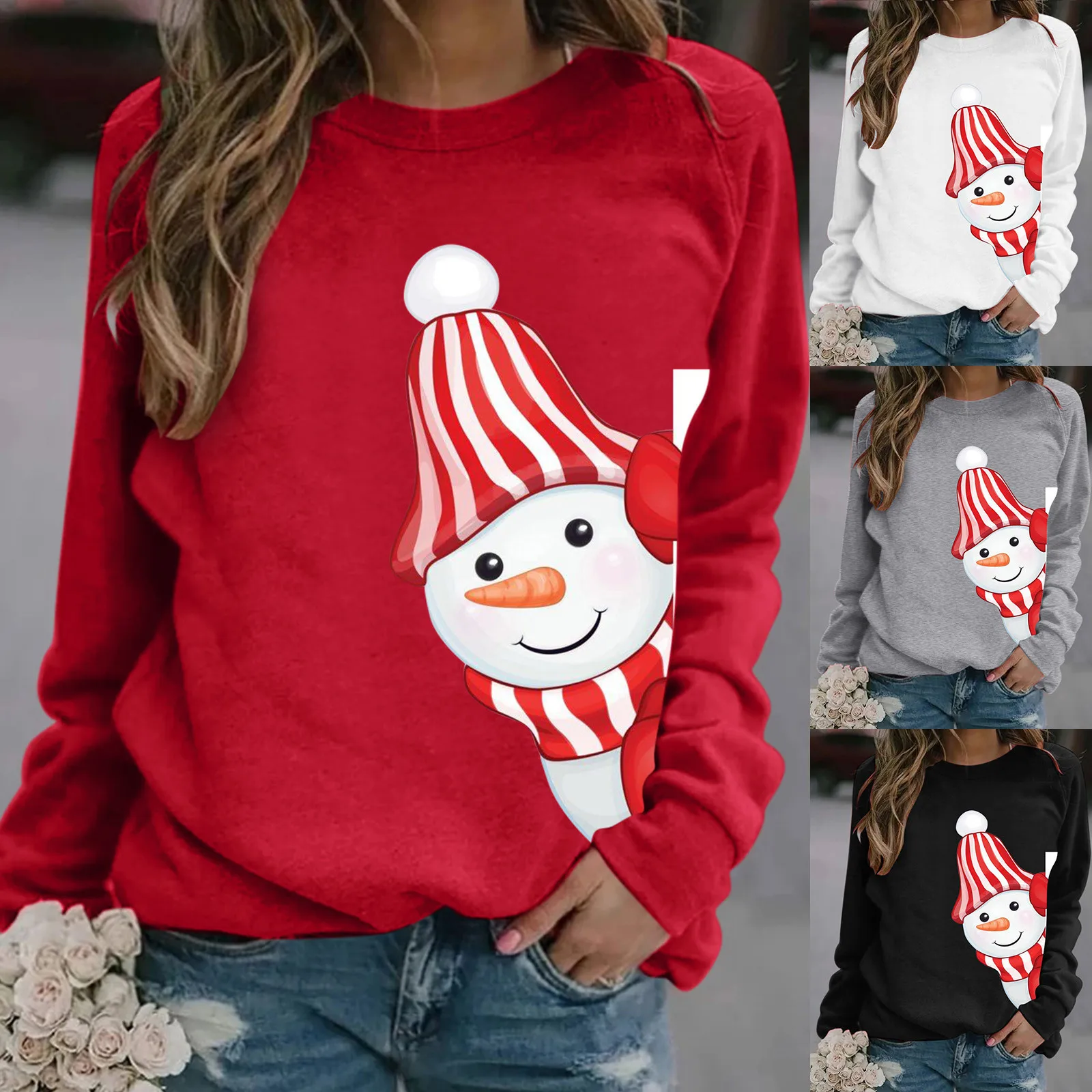 Свитшоты для женщин, плотный женский Рождественский свитшот с длинным рукавом, повседневный топ с принтом, Женские Легкие Свитера на молнии
Свитшоты для женщин, плотный женский Рождественский свитшот с длинным рукавом, повседневный топ с принтом, Женские Легкие Свитера на молнии