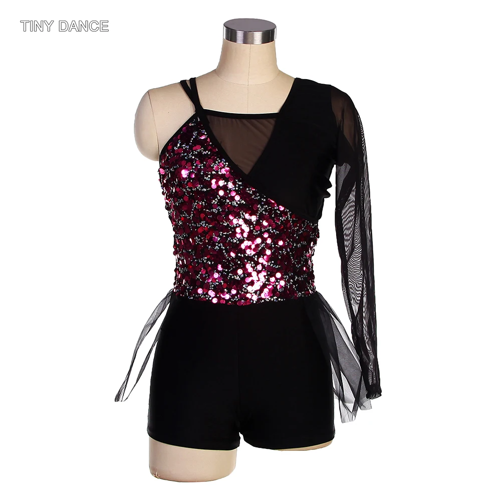 

Adult Girls Jazz and Tap Dance Costumes Black Spandex and Mesh Bodice Bikeshort Lyrical Dance Wear 11 Sizes 18590