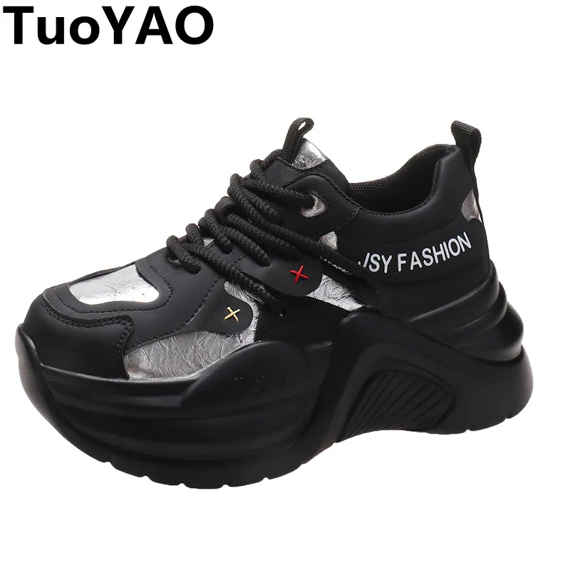 Women Leather Chunky Sneakers 8CM High Platform Breathable Casual Shoes New Autumn Winter Wedge Heels Sports Dad Shoes Woman
Women Leather Chunky Sneakers 8CM High Platform Breathable Casual Shoes New Autumn Winter Wedge Heels Sports Dad Shoes Woman