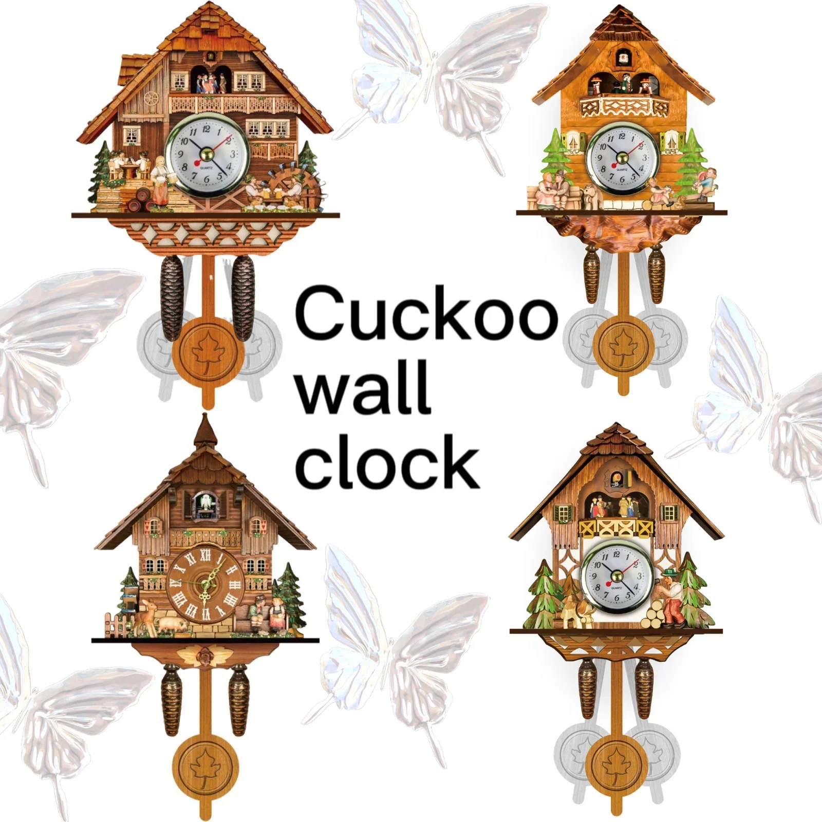 Creative Retro Cuckoo Wall Clock Cuckoo Wood Pendulum Swinging Bird Decorative Hanging Time Alarm Clock Living Room Home Decora
Creative Retro Cuckoo Wall Clock Cuckoo Wood Pendulum Swinging Bird Decorative Hanging Time Alarm Clock Living Room Home Decora